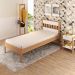 Cama de solteiro MDP CM8006 Amendoa/Branco G69 - Gran Belo