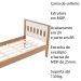 Cama de solteiro MDP CM8006 Amendoa/Branco G69 - Gran Belo