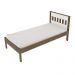 Cama de solteiro MDP CM8006 Nogal/Branco G69 - Gran Belo
