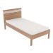 Cama de solteiro MDP CM8010 Amendoa/Branco G69 - Gran Belo