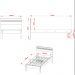 Cama de solteiro MDP CM8010 Amendoa/Branco G69 - Gran Belo