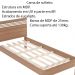 Cama de solteiro MDP CM8010 Amendoa/Branco G69 - Gran Belo
