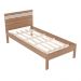 Cama de solteiro MDP CM8010 Amendoa/Branco G69 - Gran Belo