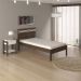Cama de solteiro MDP CM8010 Nogal/Branco G69 - Gran Belo