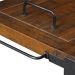 Carrinho Churrasco Mesa de Servir Multiuso Gourmet Churrasqueira Albury Grafite Madeira Maciça Rustic Brown G54 - Gran Belo