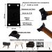 Chapinha Chapa Elevada com Tubo Fixação Pés Palito Rosca 5/16 Preto G59