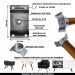 Chapinha Chapa Elevada com Tubo Fixação Pés Palito Rosca 5/16 Zincada G59