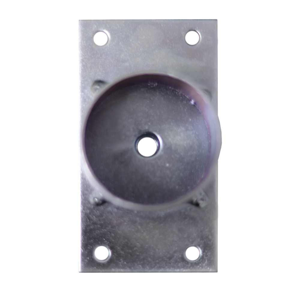 Chapinha Chapa Reta com Tubo Fixação Pés Palito Rosca 5/16 Zincada G59