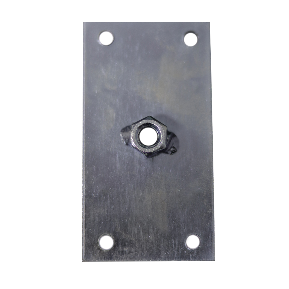 Chapinha Chapa Reta com Tubo Fixação Pés Palito Rosca 5/16 Zincada G59