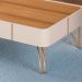 Conjunto 1 Cristaleira 1 Buffet 1 Mesa de Centro e 1 Aparador Texas/Virginia/Rennes Off White/Cinamomo G26 - Gran Belo