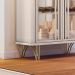 Conjunto 1 Cristaleira 2 Buffets e 1 Mesa de Centro Évora/Saluti/Benvenuto/Cadenza Off White/Castanho G26 - HB Móveis