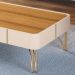 Conjunto 1 Cristaleira 2 Buffets e 1 Mesa de Centro Évora/Saluti/Benvenuto/Cadenza Off White/Cinamomo G26 - HB Móveis