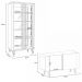 Conjunto 1 Cristaleira e 1 Buffet Decorativo Évora/Benvenuto Off White/Champagne G26 - HB Móveis