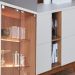Conjunto 1 Cristaleira e 1 Buffet Decorativo Sala de Jantar Sancho pés em madeira Off White G73 - Gran Belo