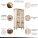 Conjunto 1 Cristaleira e 1 Buffet Decorativo Texas/Bambino Off White/Cinamomo G26 - Gran Belo 