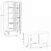 Conjunto 1 Cristaleira e 1 Buffet Decorativo Texas/Bambino Off White/Cinamomo G26 - Gran Belo 