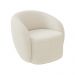 Conjunto 1 Sofá Living 160cm e 1 Poltrona Decorativa Sala de Estar Íbis Encosto Fixo Bouclê Off White G33 - Gran Belo