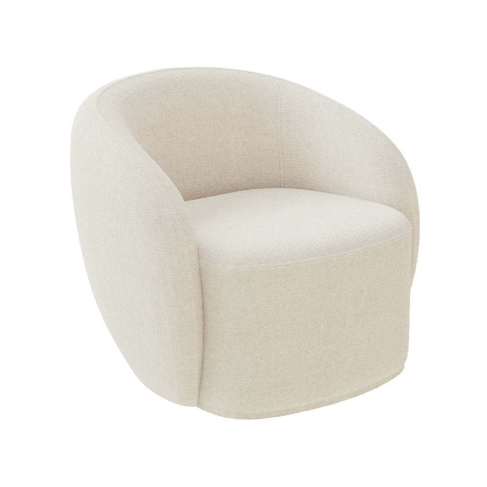 Conjunto 1 Sofá Living 160cm e 1 Poltrona Decorativa Sala de Estar Íbis Encosto Fixo Bouclê Off White G33 - Gran Belo