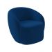 Conjunto 1 Sofá Living 160cm e 1 Poltrona Decorativa Sala de Estar Íbis Encosto Fixo Veludo Azul  Marinho G33 - Gran Belo