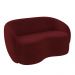 Conjunto 1 Sofá Living 160cm e 1 Poltrona Decorativa Sala de Estar Íbis Encosto Fixo Veludo Bordô G33 - Gran Belo