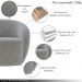 Conjunto 1 Sofá Living 160cm e 1 Poltrona Decorativa Sala de Estar Íbis Encosto Fixo Veludo Cinza G33 - Gran Belo