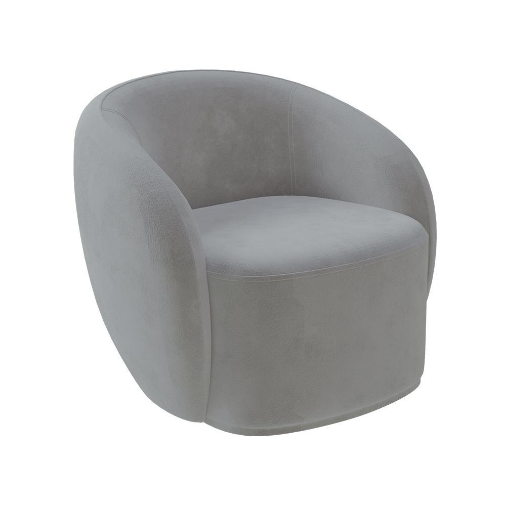 Conjunto 1 Sofá Living 160cm e 1 Poltrona Decorativa Sala de Estar Íbis Encosto Fixo Veludo Cinza G33 - Gran Belo