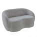 Conjunto 1 Sofá Living 160cm e 1 Poltrona Decorativa Sala de Estar Íbis Encosto Fixo Veludo Cinza G33 - Gran Belo