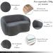 Conjunto 1 Sofá Living 160cm e 1 Poltrona Decorativa Sala de Estar Íbis Encosto Fixo Veludo Grafite G33 - Gran Belo