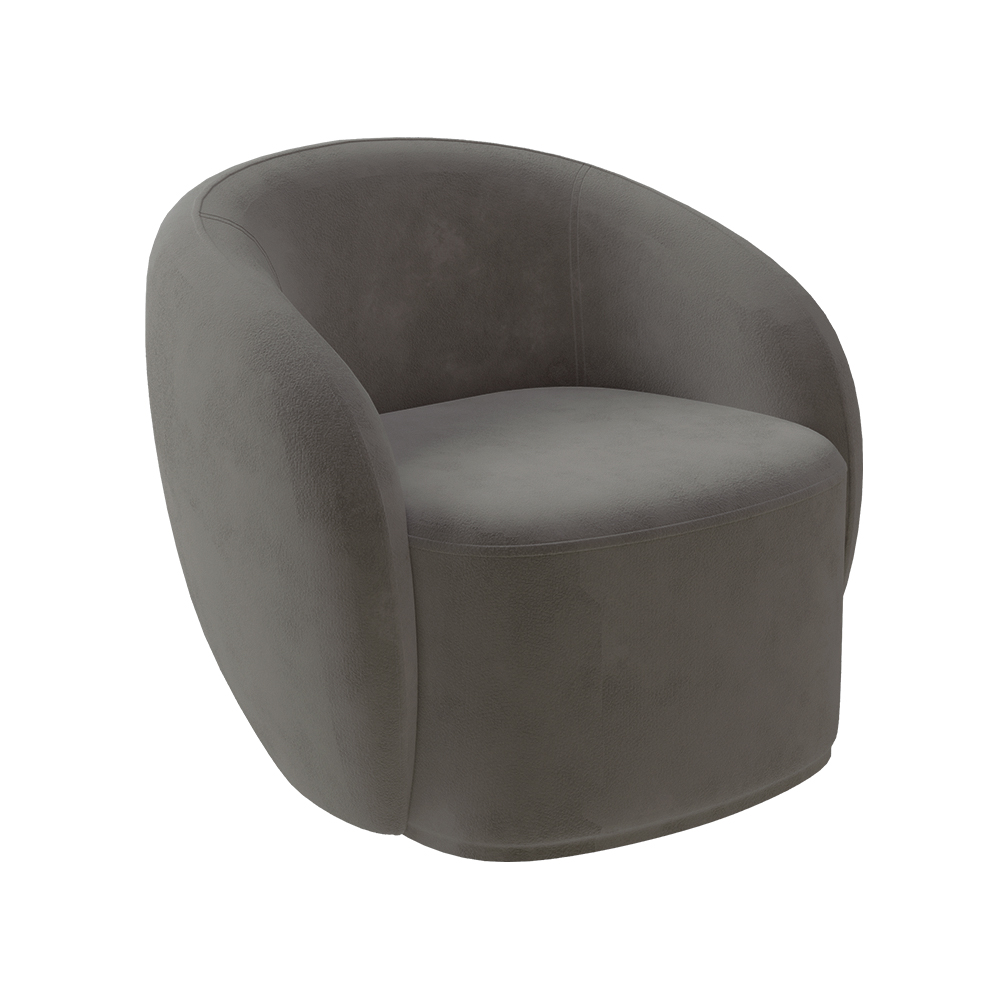 Conjunto 1 Sofá Living 160cm e 1 Poltrona Decorativa Sala de Estar Íbis Encosto Fixo Veludo Grafite G33 - Gran Belo
