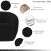 Conjunto 1 Sofá Living 160cm e 1 Poltrona Decorativa Sala de Estar Íbis Encosto Fixo Veludo Preto G33 - Gran Belo