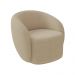 Conjunto 1 Sofá Living 180cm e 1 Poltrona Decorativa Sala de Estar Íbis Encosto Fixo Bouclê  Bege G33 - Gran Belo