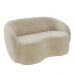 Conjunto 1 Sofá Living 180cm e 1 Poltrona Decorativa Sala de Estar Íbis Encosto Fixo Veludo Bege G33 - Gran Belo