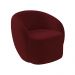 Conjunto 1 Sofá Living 180cm e 1 Poltrona Decorativa Sala de Estar Íbis Encosto Fixo Veludo Bordô G33 - Gran Belo