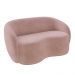 Conjunto 1 Sofá Living 180cm e 1 Poltrona Decorativa Sala de Estar Íbis Encosto Fixo Veludo Rosê G33 - Gran Belo