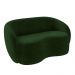 Conjunto 1 Sofá Living 180cm e 1 Poltrona Decorativa Sala de Estar Íbis Encosto Fixo Veludo Verde G33 - Gran Belo