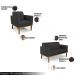 Conjunto 2 Poltronas e 1 Namoradeira Decorativa Isabella Pés Fixo em Madeira Castanho PU Preto G19 - Gran Belo