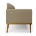 Conjunto 2 Poltronas e 1 Namoradeira Decorativa Isabella Pés Fixo em Madeira Castanho Suede Nude G19 - Gran Belo