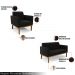 Conjunto 2 Poltronas e 1 Namoradeira Decorativa Isabella Pés Fixo em Madeira Castanho Suede Preto G19 - Gran Belo