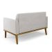 Conjunto 2 Poltronas e 1 Namoradeira Decorativa Isabella Pés Fixo em Madeira Castanho Veludo Cinza G19 - Gran Belo
