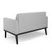 Conjunto 2 Poltronas e 1 Namoradeira Decorativa Isabella Pés Fixo em Madeira Preto Linho Cinza G19 - Gran Belo