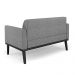 Conjunto 2 Poltronas e 1 Namoradeira Decorativa Isabella Pés Fixo em Madeira Preto Linho Cinza Mesclado G19 - Gran Belo