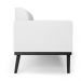 Conjunto 2 Poltronas e 1 Namoradeira Decorativa Isabella Pés Fixo em Madeira Preto PU Branco G19 - Gran Belo