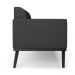 Conjunto 2 Poltronas e 1 Namoradeira Decorativa Isabella Pés Fixo em Madeira Preto PU Preto G19 - Gran Belo
