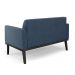Conjunto 2 Poltronas e 1 Namoradeira Decorativa Isabella Pés Fixo em Madeira Preto Suede Azul Marinho G19 - Gran Belo