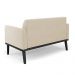 Conjunto 2 Poltronas e 1 Namoradeira Decorativa Isabella Pés Fixo em Madeira Preto Suede Bege G19 - Gran Belo