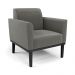 Conjunto 2 Poltronas e 1 Namoradeira Decorativa Isabella Pés Fixo em Madeira Preto Suede Grafite G19 - Gran Belo