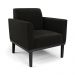 Conjunto 2 Poltronas e 1 Namoradeira Decorativa Isabella Pés Fixo em Madeira Preto Suede Preto G19 - Gran Belo