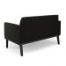 Conjunto 2 Poltronas e 1 Namoradeira Decorativa Isabella Pés Fixo em Madeira Preto Suede Preto G19 - Gran Belo