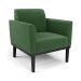 Conjunto 2 Poltronas e 1 Namoradeira Decorativa Isabella Pés Fixo em Madeira Preto Suede Verde G19 - Gran Belo