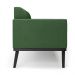 Conjunto 2 Poltronas e 1 Namoradeira Decorativa Isabella Pés Fixo em Madeira Preto Suede Verde G19 - Gran Belo